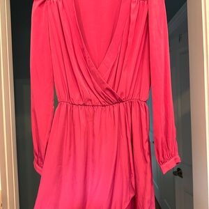 Vibrant Pink Long Sleeve Dress M